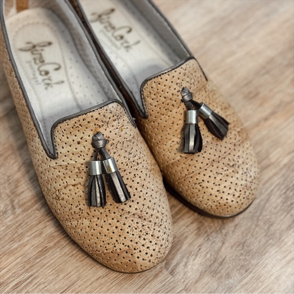 NWOT Fine Cork Portugal- Cork Shoes With Decorative Drawstrings 7.5 - Picture 4 of 8